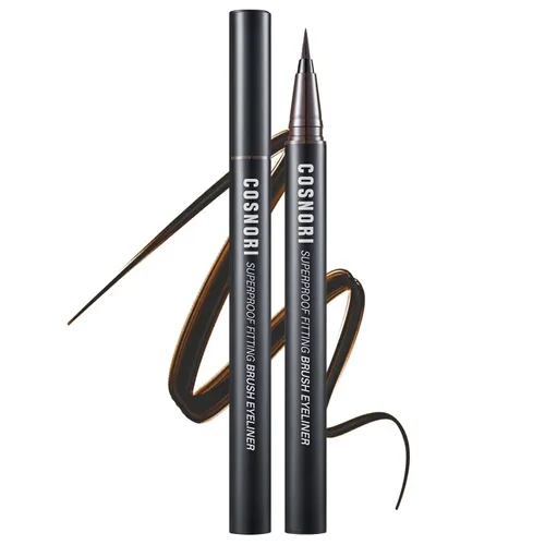 Miniatura 8 de COSNORI Delineador de ojos Superproof Brush 01 Black – Delineador de ojos líquido de 24 horas – Delineador de ojos líquido súper delgado y duradero