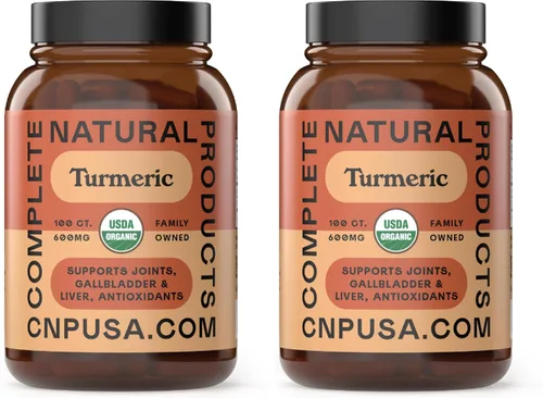 Miniatura 10 de Cápsulas de cúrcuma orgánica de 600 mg – Suplemento de raíz de curcumina pura, píldoras de polvo de raíz cruda, suplementos orgánicos para apoyo