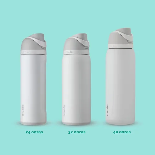 Miniatura 5 de Owala - Botella de agua FreeSip de acero inoxidable con aislamiento, sin bisfenol A, incluye sorbete, para deportes y viajes, 40 oz, Very, Very Dark