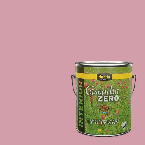 Miniatura 199 de Rodda Paint CASCADIA ZERO - Pintura satinada e imprimación para interiores en uno, 1 galón, Lady Flower Flor de señora