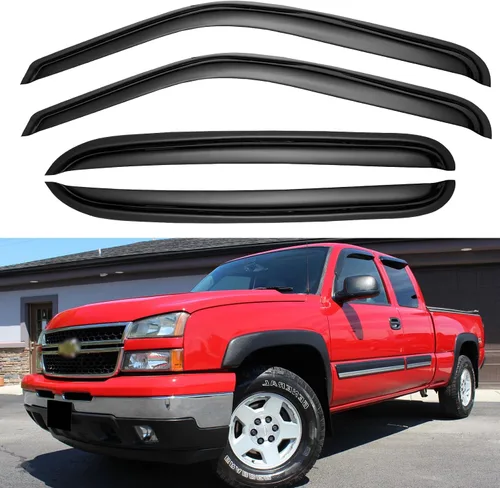 Miniatura 12 de Visores para ventanas y protectores contra la lluvia para Ford F150 de cabina estándar 1980-1996, Deflectores de viento y protectores para ventanas