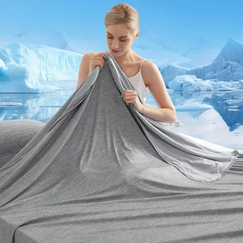 Miniatura 21 de Marchpower - Manta de enfriamiento para niños que duermen con calor, manta de lana fresca Arc-Chill con diseño de doble cara, fibra de enfriamiento