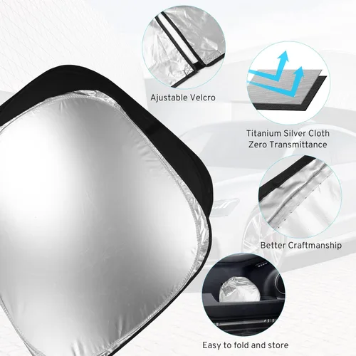 Miniatura 6 de Parasol para parabrisas de automóvil compatible con Honda Civic 2026 2025 2024 2023 2022 Sedan Hatchback LX EX EX-L Sport Touring Si, accesorios