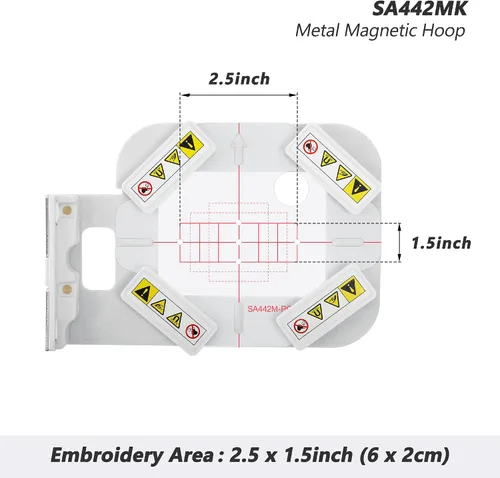 Miniatura 2 de Sew Tech Aro Magnético de Bordado para Brother PE900 PE800 SE1900 SE2000 PE770 NS1250E NS2750D NS2850D PE780D PE750D PE700 Innovis 1250 1200 Máquina
