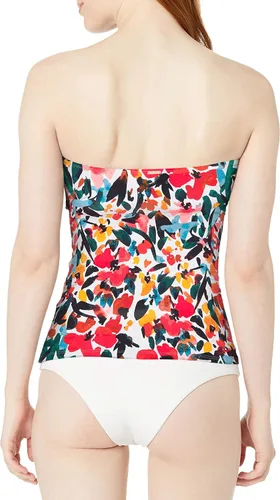 Miniatura 2 de Anne Cole Sunset Floral Twist Front Bandeaukini Swim Top