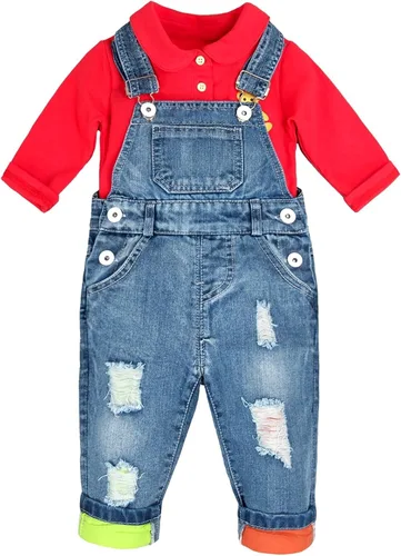 Miniatura 19 de Conjunto de pantalones de jean para bebés y niños pequeños
