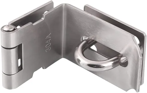Miniatura 11 de HOWDIA Pestillo de Puerta de 4 Pulgadas de 90 Grados, Acero Inoxidable de Seguridad Pestillo de Candado en Ángulo Recto Pestillo de Bloqueo