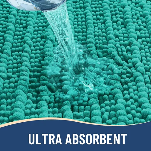 Miniatura 4 de Arotive Tapete para baño de felpilla de lujo, extra suave, grueso, absorbente, esponjoso, antideslizante, se puede lavar y secar a máquina, tapetes