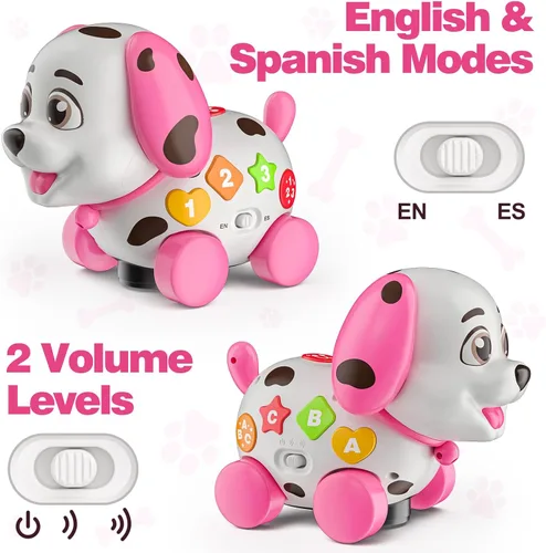 Miniatura 6 de Juguetes musicales 3 en 1 para cachorros para niña de 1 año de regalo, juguete educativo para bebé de 6-12-18 meses, primer regalo de cumpleaños