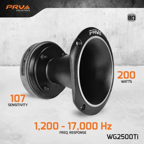 Miniatura 2 de PRV AUDIO WG2500Ti Controlador de bocina de alta frecuencia de salida de 200 vatios de 2 "8 ohmios 107dB PRO Audio Titanio controlador de compresión