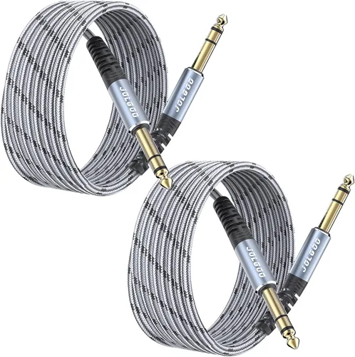 Miniatura 16 de JOLGOO Cable de guitarra de 1/4 de pulgada, cable de 20 pies recto a ángulo recto de 1/4 de pulgada 0.250 in, cable de instrumento de teclado
