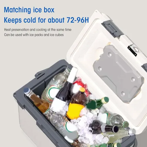 Miniatura 2 de Enfriador de camping aislado de 6 litros, caja portátil de hielo duro, enfriadores de automóvil, retención de hielo, enfriador duro para mantener