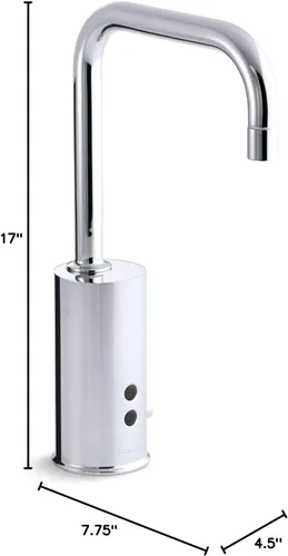 Miniatura 2 de KOHLER Grifo de lavabo de un solo orificio sin contacto de cuello de cisne con tecnología de sensor Insight™ y mezclador de temperatura, alimentado