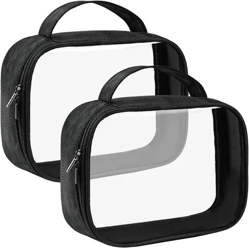 Miniatura 29 de Moyad Bolsa de aseo transparente aprobada por la TSA, de cuarto de galón, tamaño 3-1-1, bolsa de líquidos para viajes, organizador transparente