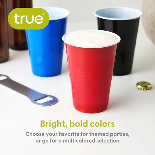 Miniatura 6 de TRUE Vasos de plástico para cócteles, refrescos, café helado, té helado, pong de cerveza, vasos desechables para fiesta de cumpleaños, noches