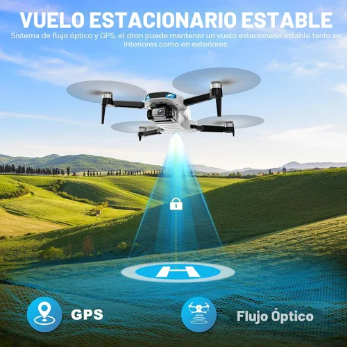Miniatura 5 de Drone GPS con cámara para adultos, 2K HD FPV Drone con retorno automático, sígueme, vuelo circular, vuelo de punto de referencia, vuelo estable