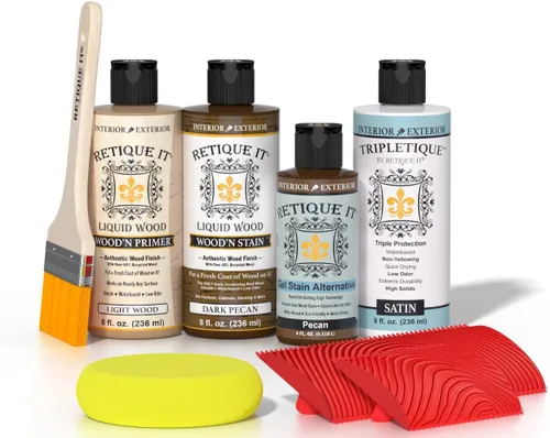 Miniatura 77 de Retique It Kit multiusos con acabado de madera - GO Beyond de madera falsa con imprimación a base de madera líquida pintable y tinte de gel - 60