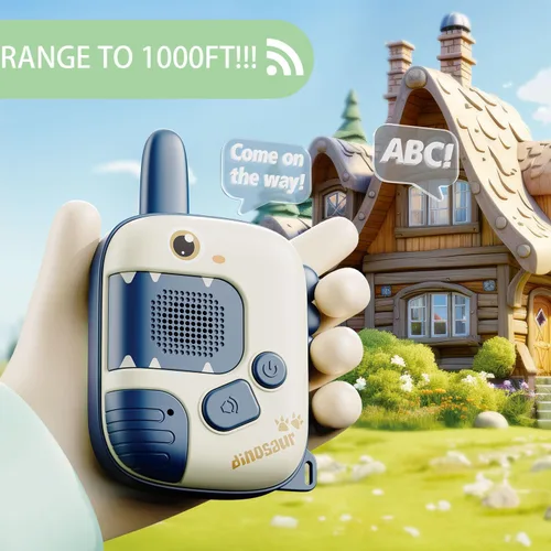 Miniatura 2 de Dino Walkie Talkies para niños, juguetes de dinosaurio para niños de 3-5-7, juguetes para niños pequeños, paquete de 2 regalos de cumpleaños para 3
