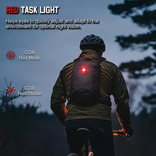 Miniatura 5 de Linterna EDC recargable Hopedone, linterna LED mini de 700 lúmenes con 8 modos, fuentes de luz duales, linterna magnética con clip, impermeable