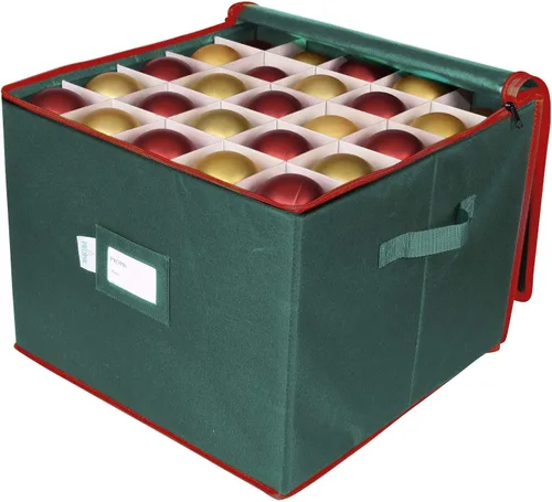 Miniatura 8 de ProPik - Caja de almacenamiento para adornos navideños, con capacidad para 75 esferas, dividida en 3 bandejas con divisores para organizar, hecha