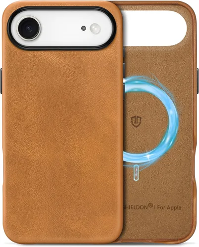 Miniatura 49 de SHIELDON Funda de cuero genuino para iPhone 17 Pro Max de 6.9 pulgadas 2025, [botón de la cámara actualizado], compatible con Magsafe, carga Azul