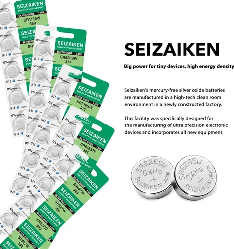Miniatura 2 de 321 SR616SW - 10 pilas para reloj de óxido de plata sin mercurio, 1,55 V, fabricadas en Japón por Seiko