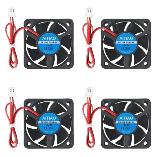 Ventilador de refrigeración sin escobillas 5020, ventilador de carcasa de computadora, DC 12 V, 1.969 in, 1.969 in, 0.787 in, ventilador silencioso