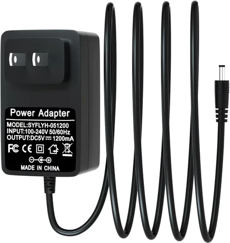 Adaptador de corriente de 5V 1.2A para teléfonos Yealink compatible con T53, T53W, T26P, T27, T28P, T34W, T41P, T42G, T43U, T20P, T22P, MP50