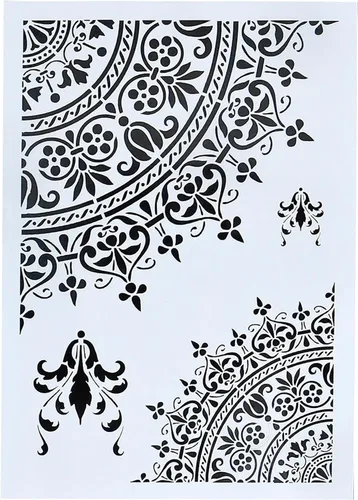 Miniatura 4 de Plantilla decorativa de mandala para pintar en paredes, muebles, manualidades, mandala (tamaño A2)