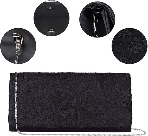 Miniatura 7 de Bolsos de embrague para las mujeres de encaje floral bolso de noche