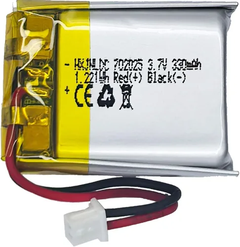 DC 3.7V 330mAh 702025 Batería recargable de polímero de litio, adecuada para productos electrónicos de bricolaje 3.7-5V con reemplazo de batería de