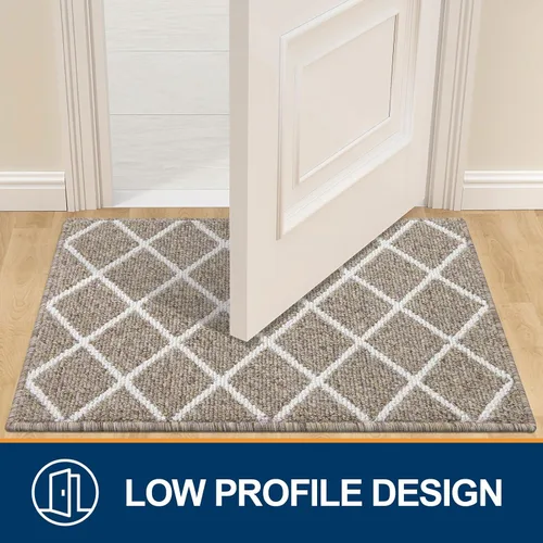 Miniatura 4 de Finchitty Alfombra para Puerta Interior, Resistente a la Suciedad y Absorbente, de Perfil Bajo, Antideslizante, Alfombras de Piso Interior Lavables