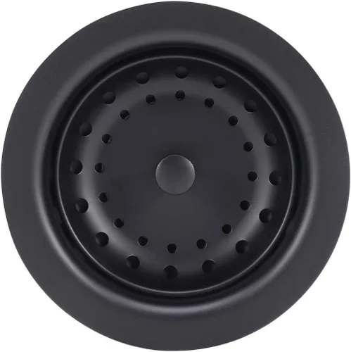 Miniatura 2 de KONE Colador de Canasta de Acero Inoxidable para Fregadero de Cocina de 3-1/2 Pulgadas, Tapón de Agua con Ensamble de Drenaje, Acabado Negro
