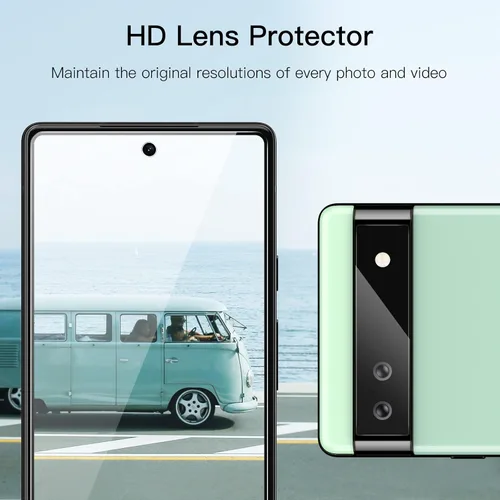 Miniatura 6 de JETech Protector de pantalla para Google Pixel 6a de 6.1 pulgadas con protector de lente de cámara, herramienta de fácil instalación, compatible