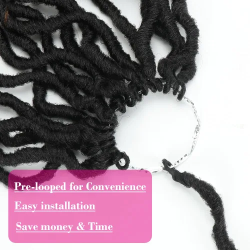 Miniatura 6 de Gypsy - Rastas de pelo sintético de ganchillo de 14 pulgadas, 6 paquetes de trenzas de ganchillo suaves de diosa, trenzas de ganchillo rizadas