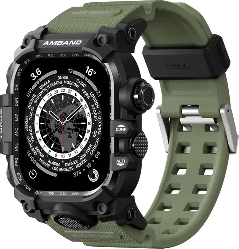 Miniatura 17 de amBand Funda resistente con correa para Apple Watch de 1.732 pulgadas, compatible con iWatch Series SE 3/SE 2ª generación, SE/6/5/4, protección