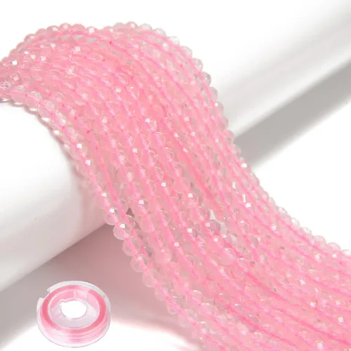 Miniatura 9 de AD Beads Cuentas naturales de piedras preciosas con corte de diamante micro facetado de 4 mm pequeñas y redondas para hacer collares y pulseras DIY