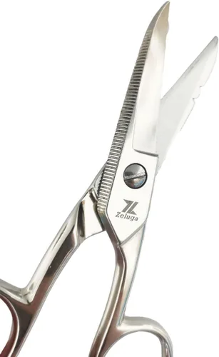 Miniatura 5 de Zeluga 12-228 Tijera de electricista de acero inoxidable resistente de 5 pulgadas