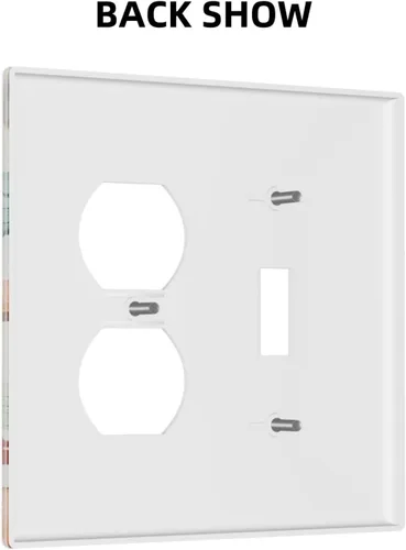 Miniatura 4 de Cubierta decorativa para interruptor, placa de interruptor de luz de 2 bandas, 1 placa de interruptor de luz dúplex de palanca, placas de pared GFCI