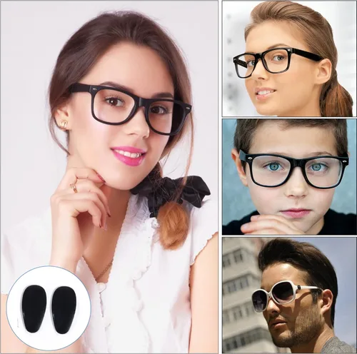 Miniatura 6 de lvvfit Almohadillas de nariz para gafas, almohadillas adhesivas antideslizantes para la nariz, almohadilla de silicona suave para lentes, anteojos