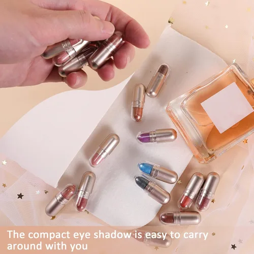 Miniatura 5 de Boobeen 12 colores paleta de sombra de ojos alta pigmentada iluminan sombra de ojos Set Blush resaltando polvo maquillaje set natural sombra de ojos