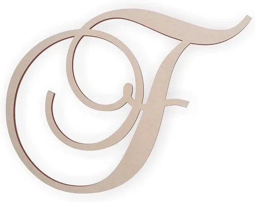 Miniatura 39 de Jess and Jessica Letra de madera A, 4 pulgadas de largo x 1/4 de pulgada de grosor, letras grandes de madera para decoración de pared, letras