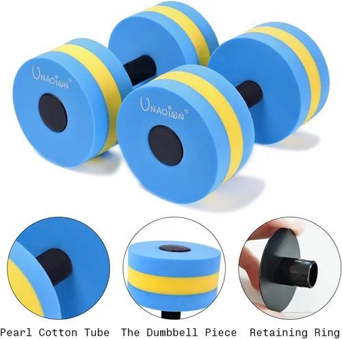 Miniatura 5 de Pesas de agua para ejercicio de piscina, 2 unidades, mancuernas de agua, aeróbicos, pesas de piscina, pesas acuáticas de resistencia ligera