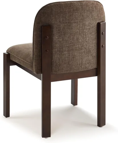 Miniatura 6 de Farmhouse - Juego de 2 sillas de comedor de madera, modernas sillas tapizadas de tela para cocina y comedor, cómodas sillas de lectura lateral
