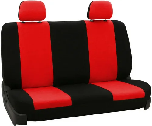 Miniatura 14 de FH Group Funda para asiento trasero de banco sólido para automóviles Asientos universales de tela para SUV, sedán, camioneta Accesorios Negro