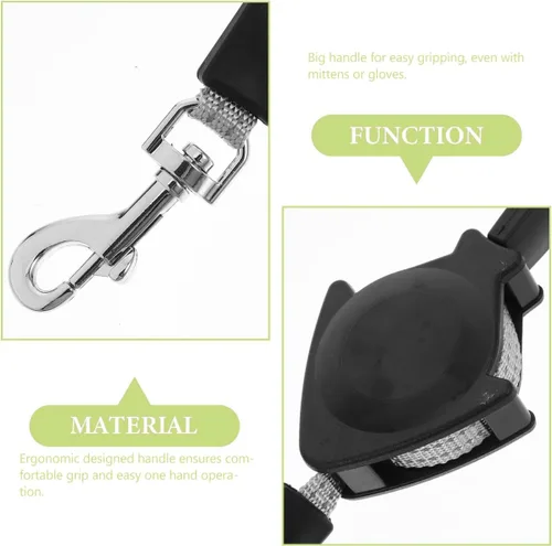 Miniatura 3 de Alipis Correa retráctil automática para perro, cuerda de tracción telescópica de gran tamaño, mango cómodo para caminar, trotar, senderismo