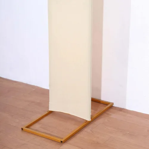 Miniatura 9 de Efavormart - Funda de arco abierto de elastano beige de 7 pies, doble cara, ajuste cómodo, en forma de U, para bodas escandalosas y decoración