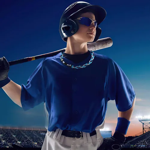 Miniatura 5 de Willtok Collar de béisbol prémium de 18 pulgadas con cuerda trenzada de nailon con diseño Tornado