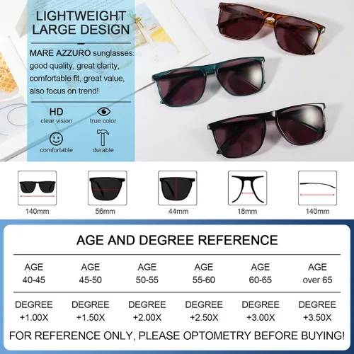 Miniatura 5 de MARE AZZURO Gafas de sol polarizadas negras para hombre, de gran tamaño, para conducción, pesca, ciclismo, protección UV400
