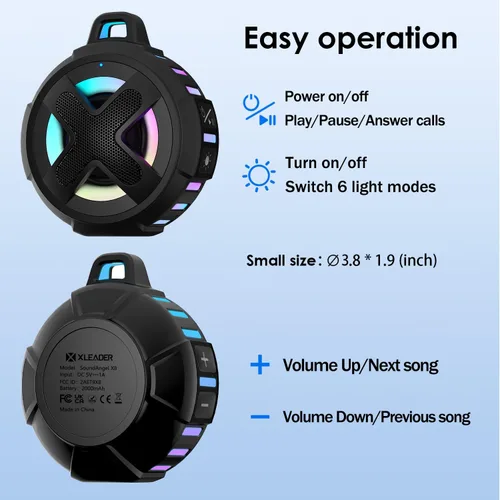 Miniatura 11 de Altavoz Pro Bike actualizado, con soporte para manillar profesional, Bluetooth V5.4, IPX7 impermeable, funda de silicona, navegación por